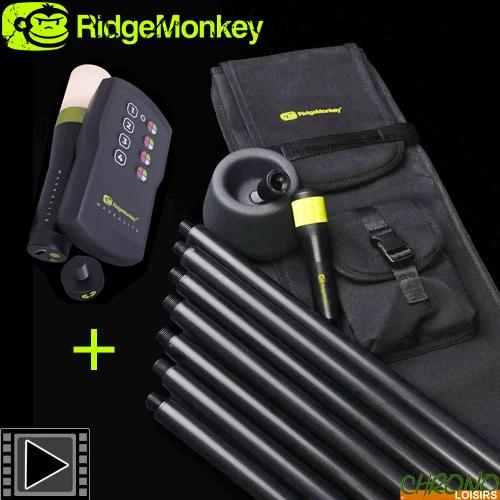 Pack RidgeMonkey Marqueur Markapole 7m + Balise Lumineuse Markalite + Télécommande 1 Pack RidgeMonkey Marqueur Markapole 7m + Balise Lumineuse Markalite + Télécommande