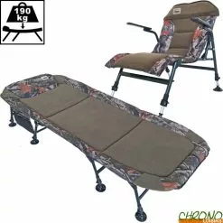 Pack Bed Level Chair Carp Design Camo Line 8 Pieds