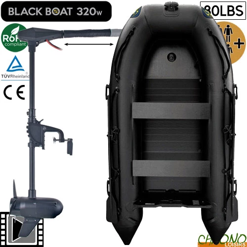 Pack Navigation Carp Spirit Black Boat 320W Brushless 80lbs 1 Pack Navigation Carp Spirit Black Boat 320W Brushless 80lbs