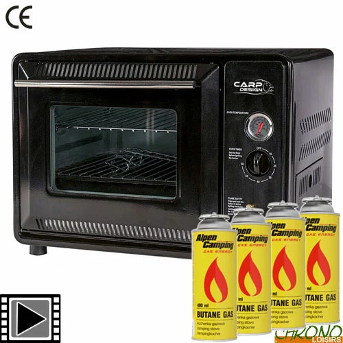 Pack Carp Design Four à Gaz Camplux Portable + 4 Gaz 1 Pack Carp Design Four à Gaz Camplux Portable + 4 Gaz